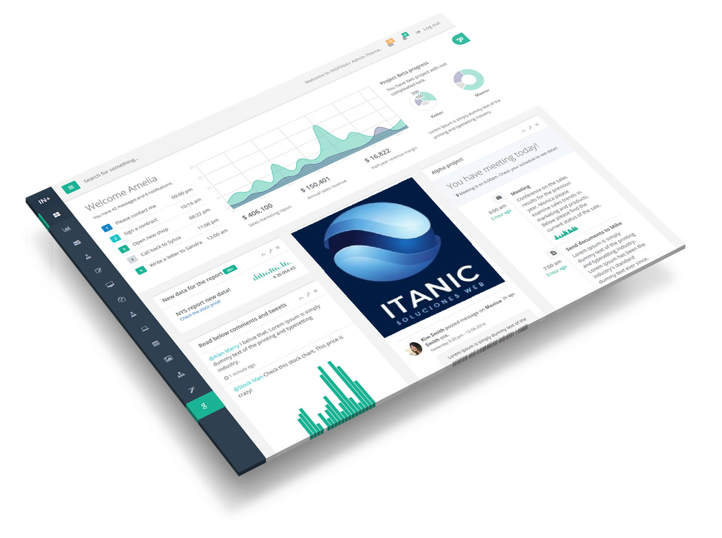 Dashboard de análisis de datos del sistema Itanic